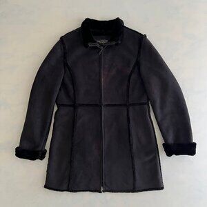 Impermeable by Weatherproof Black Vintage Trench Coat with Faux Fur Interior
